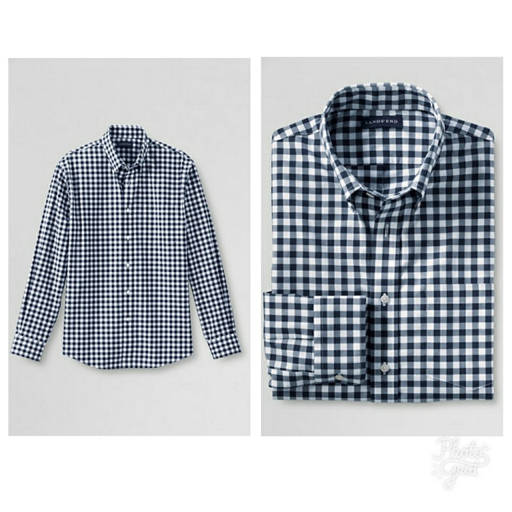 Lands' End long sleeve button down size 14/14.5